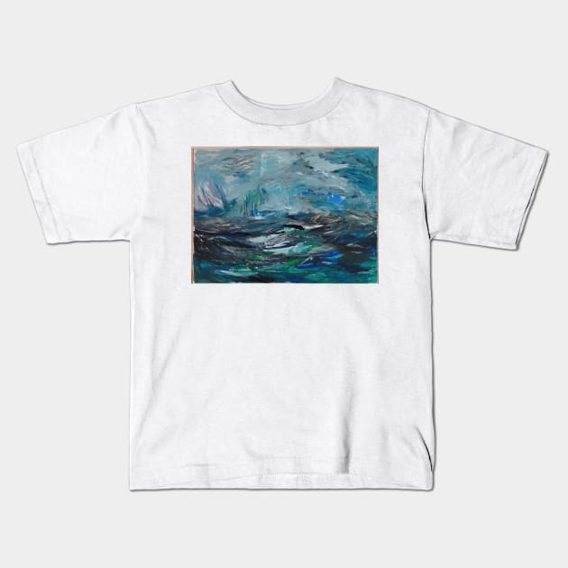 abstract sea 1963 - tove jansson Kids T-Shirt by Bequeat